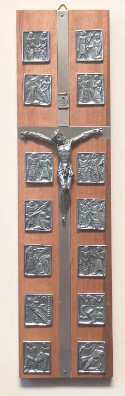 Tabla Vía Crucis con 14 estaciones - Cristo
