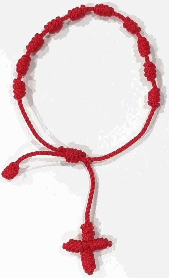 Pulsera denario ajustable roja