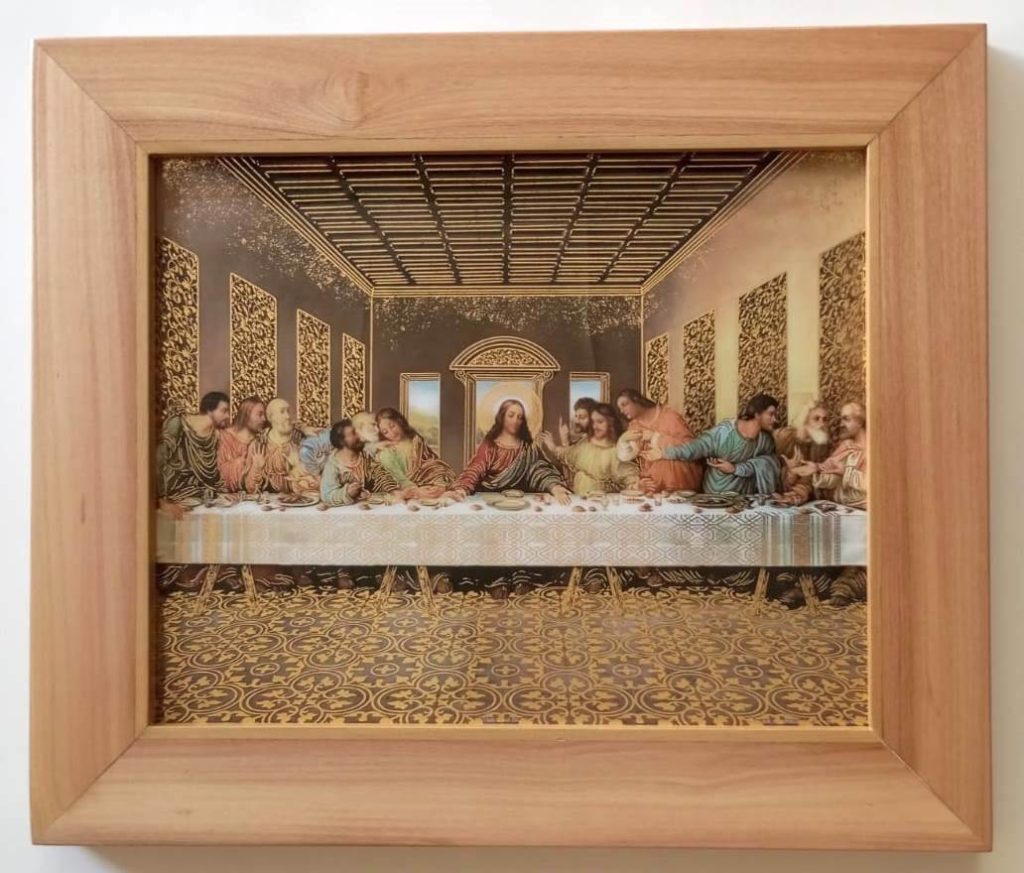 Cuadro la Ultima Cena - 27 cms.