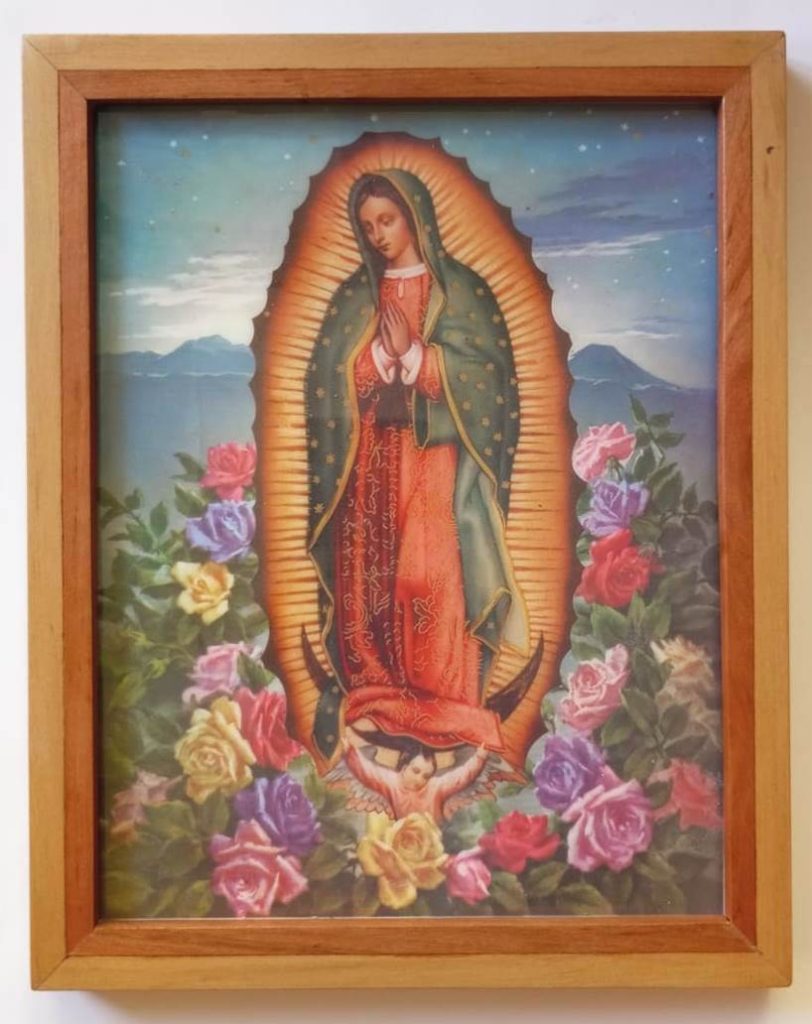 Cuadro Virgen Guadalupe con cielo - 27 cms.