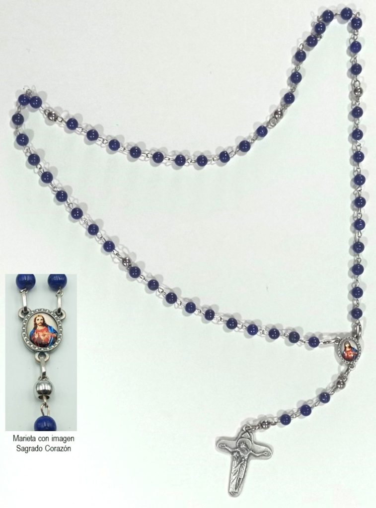 Rosario de lapislazuli - Sagrado Corazón de Jesús