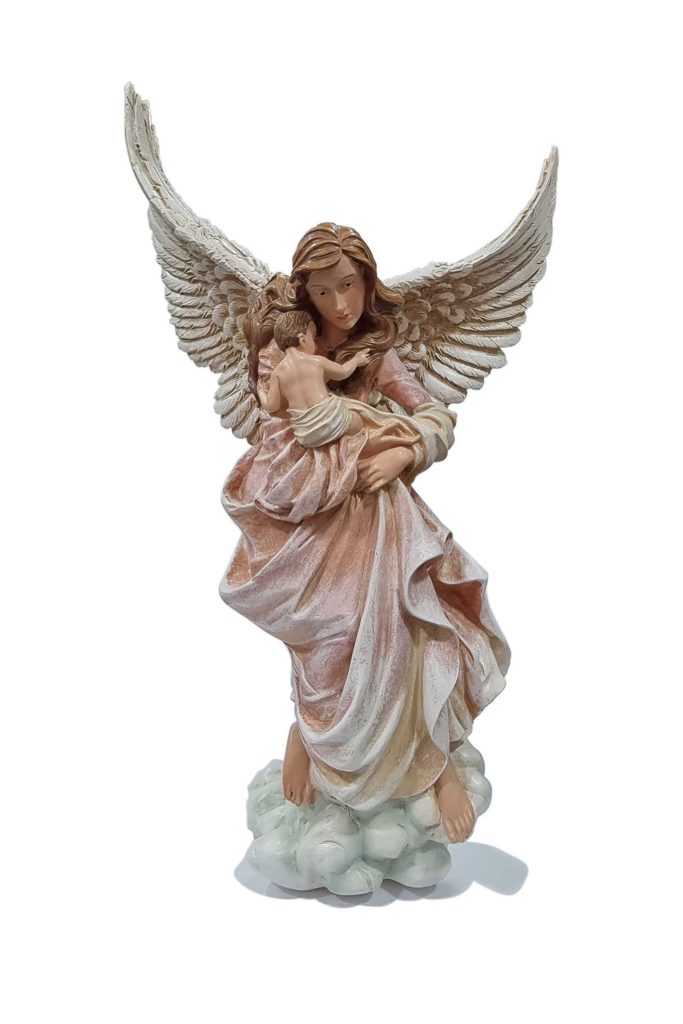 Angel de la guarda escultura 29 cms.