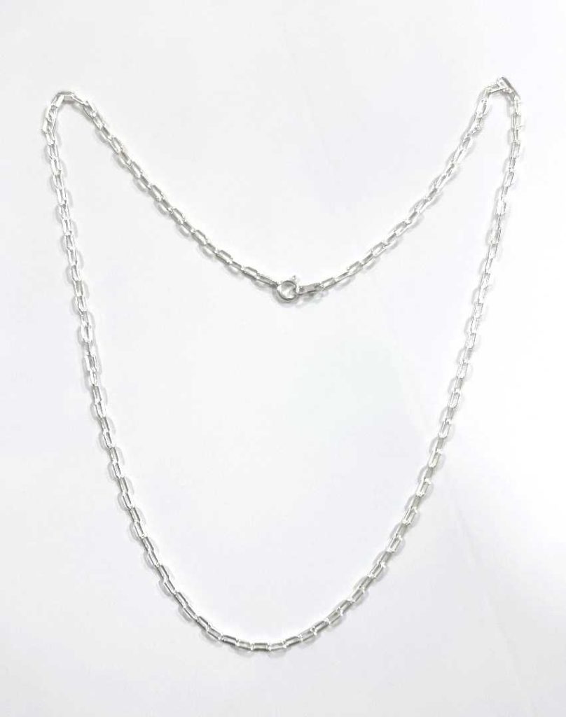 Cadena de plata 60 cms. - eslabón grande
